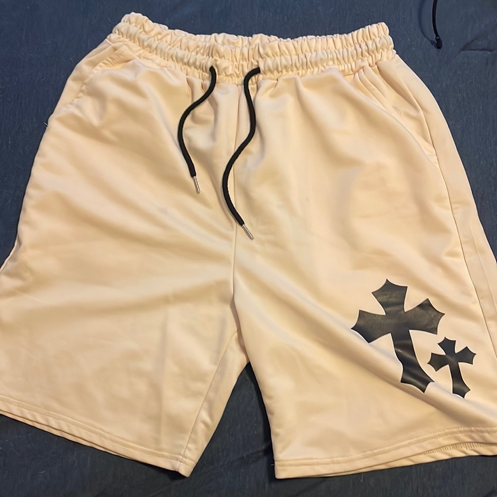 Gold-yellow Cross shorts